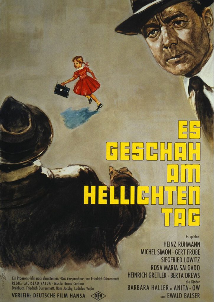Filmplakat von "Es geschah am hellichten Tag" aus den 50ern