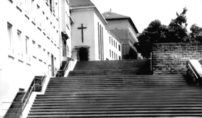 Nardinitreppen und Nardinihaus in Pirmasens, 60er Jahre