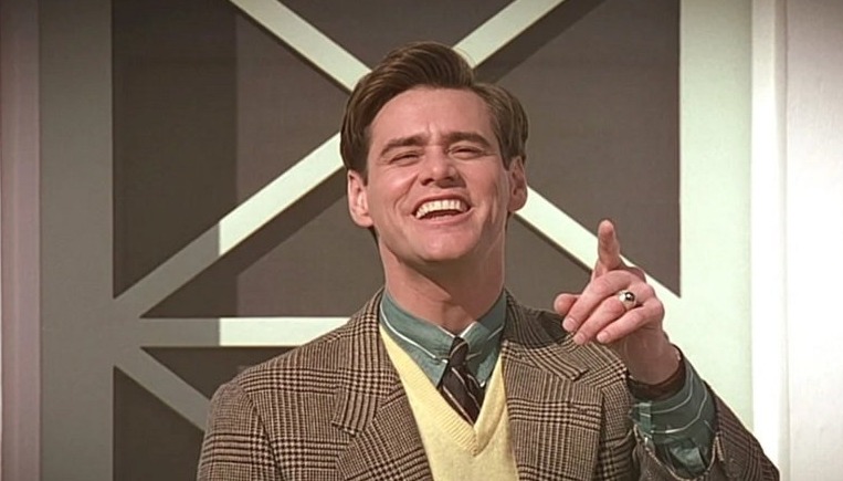 Screenshot Truman Show: Truman begrüßt die Nachbarn